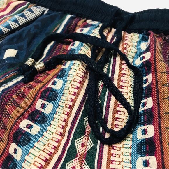 🌲3/$20 Angie Boho Cotton Native Bohemiam Shorts M - Picture 3 of 8